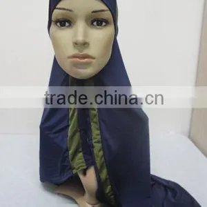 H301 Latest One Piece Instant Hijab With Shawl,muslim Scarf thumbnail-2