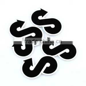 Debossed Jeans Leather Patches Style Embossed Leather Label, Custom Perforated Sticker Label for Food ---DH20631 thumbnail-1