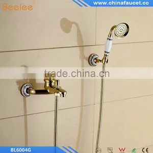 Wall Mount Dual Ceramic Handles Bathtub Faucet Telephone Style Tub Shower Mixer Taps Quality Choice thumbnail-4