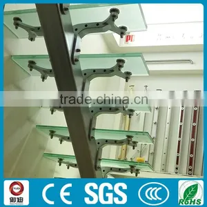 Interior Home Frameless Glass Straight Staircase thumbnail-3