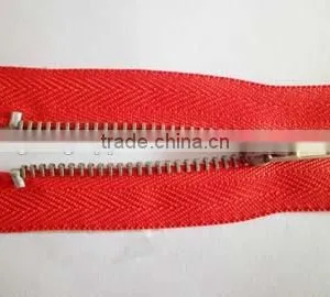 3# Metal Aluminum Zipper Fastener Close End Zipper With Auto Locking Slider Leather Shoes Zipper thumbnail-2