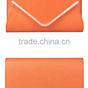 2015 Best Wholesale Plain Leather Envelope Clutch Bags thumbnail-1