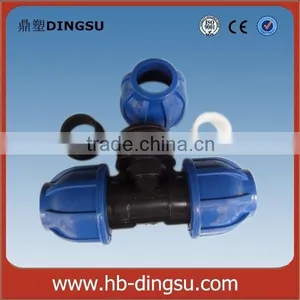 DIN Standard PP Compression Fittings for Irrigation, Tee, Reducing Tee thumbnail-1