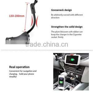 Hot Sale Universal Dual USB Port Car Charger Charging Smartphone Car Charger Holder thumbnail-3
