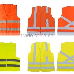 OEM Service Unisex Breathable Adults Jackets Yellow High Visibility Reflective Safety Vest thumbnail-1