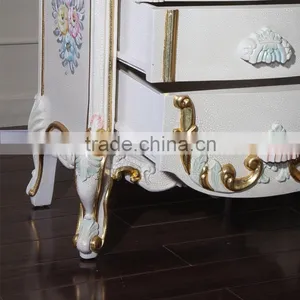 Classical Carved Furniture Antique Reproduction French Bedroom Bedstand-Italian Bedroom Furniture thumbnail-4