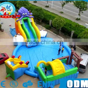 Lanqu Inflatable Water Park With Pool and Slide Quality Choice thumbnail-1