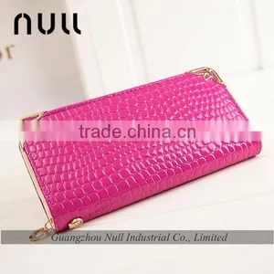 Good Brand Promotion Crocodile Embossed Leather Long Wallet Clutch Purse thumbnail-5