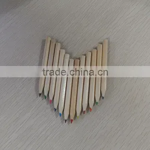 3.5" Natural Wood Hexagonal Shape 2.65mm Color Lead Mini Color Pencil (golf Pencil) thumbnail-2