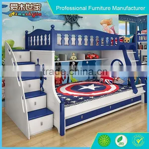Popular Pull Dow Children Bunk Bed With Queen Size thumbnail-1