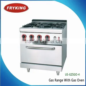 Free Standing 4-Burner Gas Cooker Range With Gas Oven Inside thumbnail-1