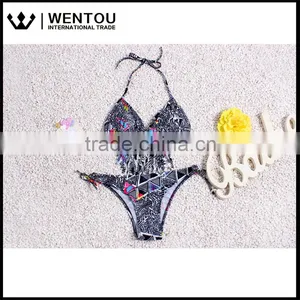 Wholesale Women Sexy Tassel Spa Bikini Swimsuit thumbnail-1