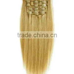 Wholesale Discount 100% Human Remy Cheap Indian Hair Clip in Extensions thumbnail-6