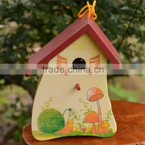 Colorful Garden Wood Bird Nest thumbnail-1