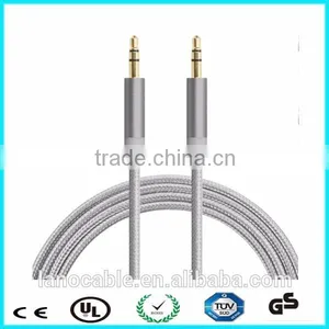 Metal 3.5mm Aux Jack Male to Male Stereo Audio Cable thumbnail-2