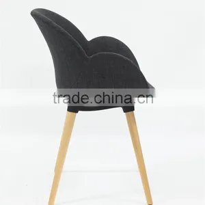 Promotional Colorful Fabric Seat Solid Wood Chair Frame in Dining Chairs thumbnail-4