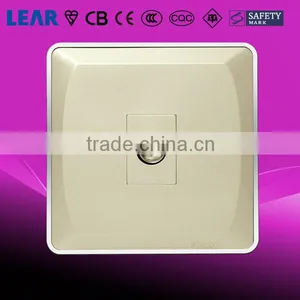 V6_3D Series Wall Switch 1 Gang TV Socket thumbnail-1