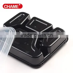 Top Sale Microwave Safe Freezer Safe, Take Away Black Plastic Food Container With Clear Lid thumbnail-4