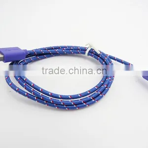 Bulk Buy From China Fabric Nylon Braided Usb Mobile Charger Cable for Mobile Phone thumbnail-4