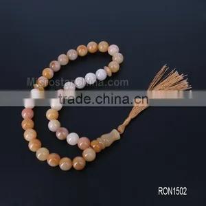 Wholesale Hot Sale Top Quality Allah Misbaha 33 Beads of Pink Quartz Tasbih Tesbih Tespih thumbnail-4