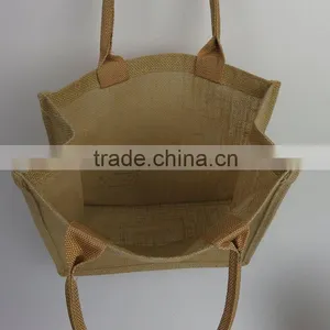 Giveaway Cheap Logo Customized Cotton Jute Bag Jute Shopping Bag thumbnail-5