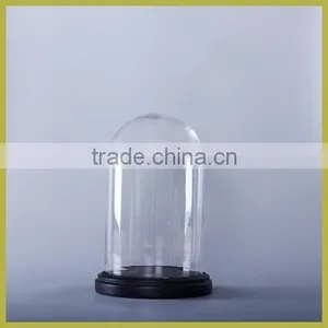 Clear Glass Cloche With Wooden Base Wholesale thumbnail-2