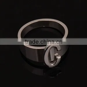 Stainless Steel Letter C Ring thumbnail-2