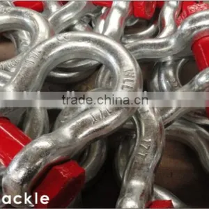 Drop Forged Electric Galvanized Carbon Steel Anchor Shackle thumbnail-1