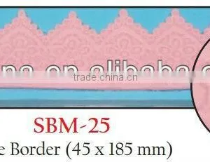 Silicone Fondant Bead Mold, Lace Border Cake Decorate Mould thumbnail-1