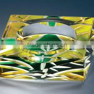 USA Crystal Ashtray,crystal Smoking Accessory With Engraved Logo Color for Bar Decorations (R-1017 thumbnail-1