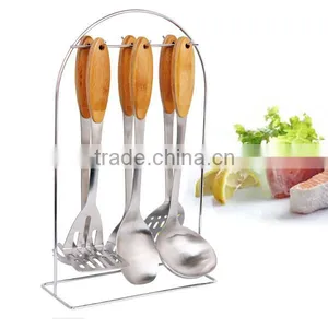 High Quality Stainless Steal Cooking Utensil With Bamboo Handle, Cooking Tools thumbnail-3