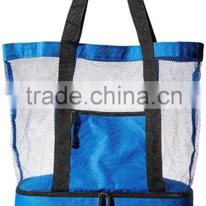 Fashionable Beach Picnic Outdoor Tote Bag 12 Drinks Mesh Cooler Bag thumbnail-2