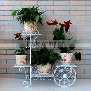 Garbagemall Wrought Iron Flower Basket Hanging Multilayer Landing Flower Shelf Living Room Balcony Plant Stands thumbnail-4