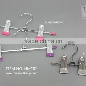 The HEAD Wire Bottom Hanger With Plastic Plated Tips , Skirt/pant Hanger ,metal Hanger thumbnail-1