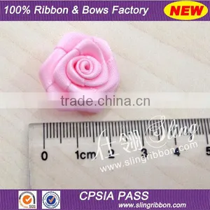 Handmade Satin Ribbon Flower For Garment Decoration Factory Wholesale thumbnail-2
