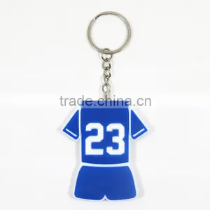 Yiwu Manre Manufacturer Custom Pvc Key Ring Jersey Shaped Rubber Keychain Souvenir Keychain thumbnail-2