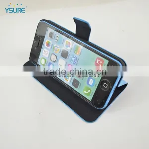 Simple Style PU Leather Case For IPhone 5c With White Spot , Big Magnet and Support Ability That Easy to Watch Video thumbnail-6
