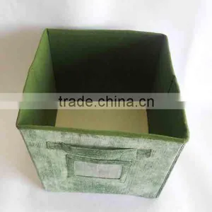 Foldable Decorative Fabric Storage Box With Cardboard thumbnail-1