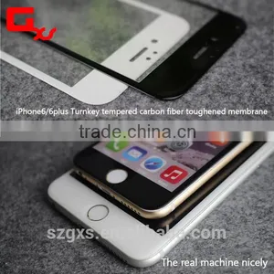 Carbon Fiber Toughened Membrane Full Cover for Iphone 6 Glass Screen Protector for Iphone 6S thumbnail-1
