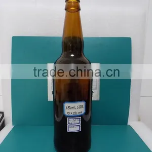 Price-off 650ml Amber Glass Beer Bottle With Crown Cap/good Quality Factory Price thumbnail-1