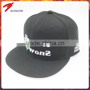Custom Embroidery Black Mesh Snapback Hats Wholesale thumbnail-1