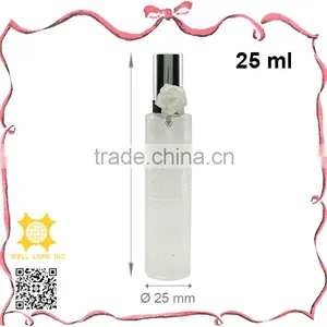 Design Frosted Glass 25ml Fragrance Spray Bottle With Rose Decoration thumbnail-1