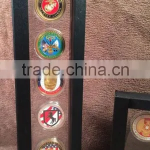 Challenge Coin Case - Five Coin Display, Challenge Coin Displays, Military Coin Display Cases thumbnail-1