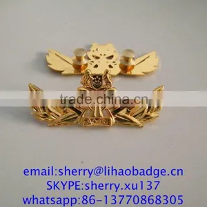 Zinc Alloy Metal Wing Bagdes,gold Pilot Wing Lapel Pins, Wing Emblem thumbnail-4
