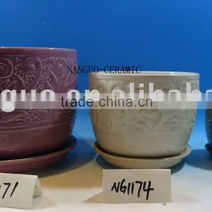 Ceramic Glazed Outdoor Planters Ceramic Colourful Plant Pots thumbnail-1