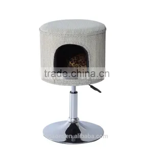 Pawhut 23"-26" Beige Height Adjustable Modern Cat Condo thumbnail-1