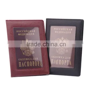 Transparent Russia Passport Cover PU Leather Clear Card ID Holder Case for Travelling Passport Bags 9 Colors thumbnail-2
