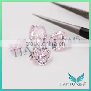 Wholesale Gems Heat Zircon Gemstones Jewelry Pink Square Cushion Cut American Material Loose Synthetic Cubic Zirconia Price thumbnail-3