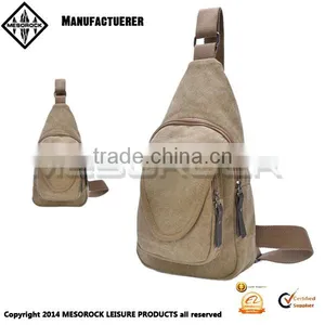 Outdoor Travel Canvas Chest Shoulder Unbalance Bag Sling Bag thumbnail-1