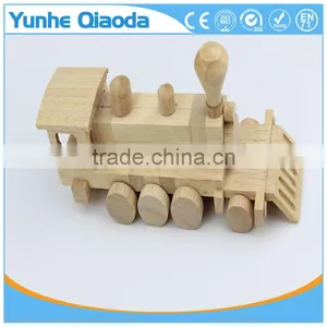 Blockle Srailway Engine 3D Woodcraft Kit Assemble Paint DIY Toys for Kids Adults the Best Birthday Gift thumbnail-6